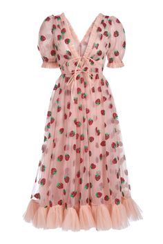 Turner Dress, Lirika Matoshi, Strawberry Dress, Short Mini Dress, Fairy Dress, Dress Silhouette, Evening Party Dress, Belle Epoque, A Dress