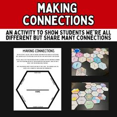 making connections an activity to show students we're all different but share many connections