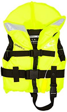 a life jacket that is yellow and black