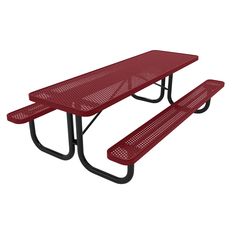 Invest in longevity & quality craftsmanship with Coated Outdoor Furniture Rectangular Picnic Tables. Shop our expanded metal or punched steel style options—we have 6-Foot & 8-Foot Tables or One-End & Two-End ADA-Compliant 8-Foot Tables for those with unique residential or commercial requirements. Our advanced manufacturing facility enables us to deliver top-quality products on time and at competitive prices. We ensure that our high-quality picnic tables, park benches, and trash receptacles reach Metal Picnic Tables, Outdoor Picnic Table, Patio Dining Furniture, Park Benches, Expanded Metal, Yellow Textures, Picnic Tables, Classic Table, Outdoor Picnic Tables