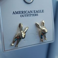 Rabbit Stud Earrings With The Color Gold Earrings Metal, Alloy New Bundle For A Bigger Discount Love It Make An Offer Peace Earrings, Rabbit Earrings, Bunny Earrings, Earring Bundle, Gold Ear Cuff, Big Earrings, Gold Fashion, Gold Hoops, Feather Earrings