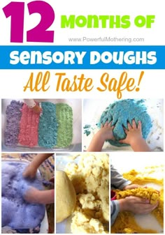 the 12 months of sensory doughs all taste safe