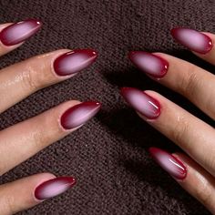 FREE SHIPPING ON ORDERS $9.95+ Buy 3 Get 1 More Free CODE: 4YOU Buy 5 Get 5 More Free CODE: 5FREE Gothic Stiletto Nails, Natural Almond Nails, Tato Henna, Nail Salon Design, Cherry Nails, Easy Nails, Red Nail, Nail Swag, Gradient Nails