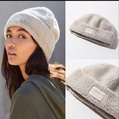 Brand New With Tags Cute And Stylish Beanie Hat Oatmeal Color White Casual Cream Bonnet, Casual Warm Cream Hat, White Hats For Outdoor Fall Season, White Hat For Outdoor Fall Season, Adidas White Curved Brim Hat, Casual White Brimmed Beanie, Cozy White Hat One Size, White Cozy Everyday Beanie, Cozy White Beanie For Everyday