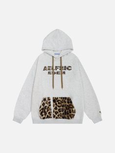 Aelfric Eden Leopard Print Patchwork Hoodie Aelfric Eden Hoodie, Patchwork Hoodies, Random Wishlist, Burr Basket, Essentials Brand, Wishlist Ideas, Patchwork Hoodie, Shopping Wishlist, Clothes Wishlist