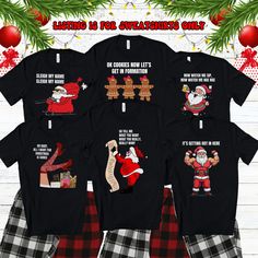 These unisex shirts are super soft by Bella and Canvas. These fun group Christmas shirts will be the hit of the party!  Make family photos around the Christmas tree extra special this year with these family Christmas shirts! These funny tops will complete the families holiday outfits or pajamas! This listing is for shirts only! Themed Christmas Pajamas, Instead Of Christmas Pajamas, Fun Christmas Shirts For Family, Funny Christmas Shirts Family, Group Christmas Costumes, Christmas Pajamas Ideas, Funny Family Christmas Pajamas, Funny Family Christmas Shirts, Family Holiday Outfits