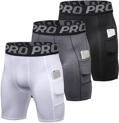 three men's boxer shorts with the words elpro y and an electronic device