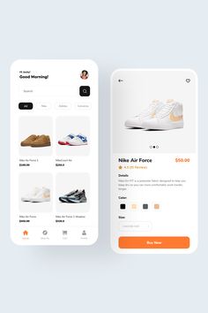 the app is showing an image of shoes on display, and it's open screen