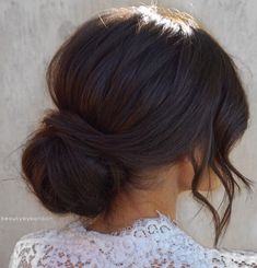 Sanggul Modern, Bridal Makeup And Hair, Low Updo, Chignon Bun, Bridal Hair Updo, Best Hairstyle, בר מצווה