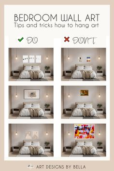 bedroom wall art tips and tricks how to hang art