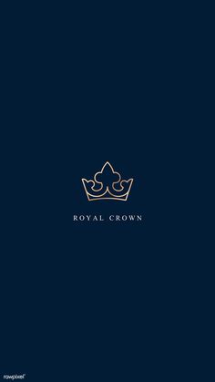 the royal crown logo on a dark blue background