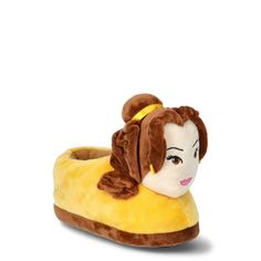 Shoe collection need a refresh? Thats a tale as old as time. These Disney Beauty and the Beast Belle Slippers are the ultra-plush shoes that make lounging 10x cuter. Crafted with super soft fabric and an allover fit, these Belle slippers are perfect for getting cozy on a chilly day, lounging around the house, and watching your favorite Disney movies. Size: 7/8.  Color: Gold.  Gender: unisex.  Age Group: toddler. Girl Slippers, Up Disney, Plush Shoes, Beauty And The Beast Belle, Toddler Slippers, Girls 21st, Tale As Old As Time, Flat Dress Shoes, Fuzzy Slippers