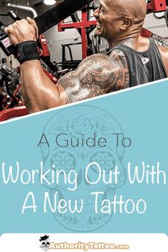 a man holding a barbell in his hand with the title, a guide to working out