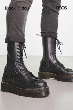 Shoes by Dr Martens Next stop: checkout Pull tab for easy entry Lace-up fastening Signature Dr Martens branding Round toe Chunky sole Molded tread Vintage Combat Boots, Thrifting Ideas, Fashion Sketching, Tattoo Portfolio, Striped Socks, Sole Shoes, Chunky Boots, Doc Martens, Swag Outfits