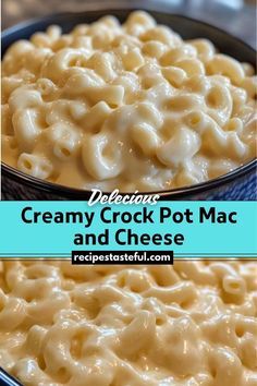 Creamy Crock Pot Mac and Cheese is a delicious, hands-off dish that's perfect for busy days. This rich and cheesy comfort food features a blend of cheddar and Velveeta cheeses, making it ultra-creamy and satisfying. Simply prepare your ingredients, set them in the crock pot, and let the slow cooker work its magic. Mac N Cheese Crockpot, Slow Cooker Mac Cheese, Crock Pot Mac And Cheese, Crockpot Mac N Cheese Recipe, Mac And Cheese Recipe Soul Food, Crock Pot Mac, Thanksgiving Crockpot Recipes, Crockpot Side Dishes, Pot Mac And Cheese