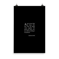 a black and white poster with a quote on it