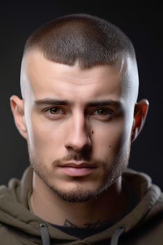 If you’re a man with thin hair looking for an edgy option, try a buzz cut with an angular fringe. This is best for square face shapes and involves leaving enough hair for a grow-out on the top. Click here to check out more best buzz cut hairstyles for men right now. Angular Fringe, Square Face Shape, Square Face