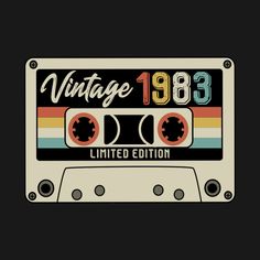 an old fashioned cassette with the words vintage 1971 on it's front and side