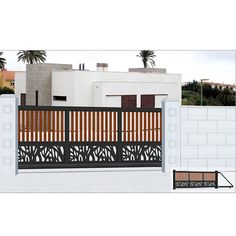 an image of a house that is painted white and brown