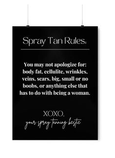 Tanning Room Decor, Spray Tan Room Decor, Spray Tan Studio, Mobile Spray Tanning Business, Airbrush Tanning Business, Spray Tan Room, Spray Tan Marketing, Spray Tanning Quotes, Positive Posters