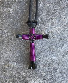 Amethyst Horseshoe Nail Cross Necklace With Black Nails Nails Painted Black, Wire Nails, Nail Cross Necklace, Nails Painted, Nail Cross, Cross Necklaces, Horseshoe Crafts, Puff And Pass, Welding Art