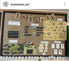 a bulletin board with many different things on it