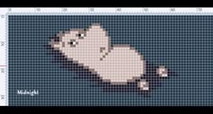 a cross stitch pattern with a cat on it