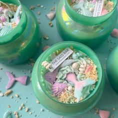 The Sass Bar Mermaid Cove Candle Seashells Candle, Mermaid Candle, Mermaid Candles, Mermaid Bath Salts, Beach Theme Candles, Ocean Scented Candle, Mermaid Cove, Sweet Fragrance, Mermaid Diy