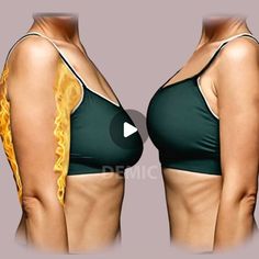 the before and after pictures of a woman's breast showing her fatinit