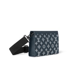 LOUIS VUITTON® - Gaston Wearable Wallet - Ink Blue White Louis Vuitton Mini Bag, Contactless Payment, Trunk Bag, Ink Blue, Louis Vuitton Official, Wallet Pouch, Buckle Shoes, Monogram Bag, City Bag