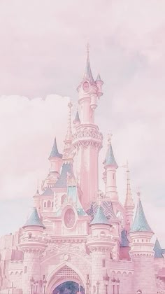 the castle is pink and blue in color