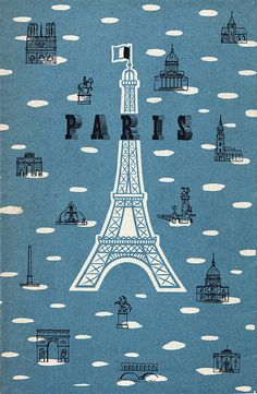 the eiffel tower is shown in blue and white