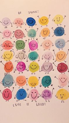 Fingerprint Art, Smiley Faces, Doodle Art Designs, Watercolor Cards, Doodle Drawings, Homemade Cards, Diy Cards, Art Classes, Doodle Art