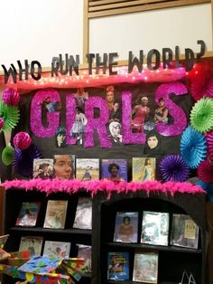 Beyonce themed Library Display at Lacey Timberland Library Womens History, Library Week, Who Run The World, Library Work