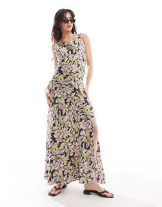 Dresses by Vero Moda Low effort, high reward Floral design Cowl neck Adjustable straps Side split Regular fit Winter Party Dress, Maxi Slip Dress, Satin Slip Dress, Maxi Dress Trend, Black Wrap Dress, Prom Party Dresses, Floral Dress Black, Workwear Dress, Mini Dress Party