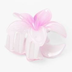 This floral hair claw will magically transform from a casual accessory to an elegant must-have in your hairstyle! With help from the sturdy hinge and grippy comb teeth, your favorite updo will stay in place for as long as you need it to. Length: 1" Material: Plastic - Claire's Pink Hibiscus Medium Hair Claw Hawaii Hair, Pink Flower Hair Clip, Pink Hair Accessories, Long Hair Tips, Pink Hibiscus, Hair Claw Clips, Your Hairstyle, Fashionable Jewelry, Claw Clips