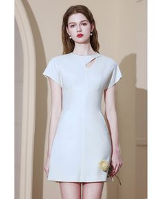 Get 10% off now! Buy little white chic mini dress with cap sleeves at cheap price online. Free stable shipping and pro custom service since 2009. White Nurse Dress, Chic Mini Dress, Dress With Cap Sleeves, White Chic, Nurse Uniform, Lovely Dresses, Gorgeous Dresses, I Dress, Cap Sleeves