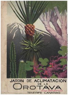 an advertisement for the jardin de aclimatcion orrote canaries