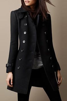 Womens Tweed Jacket, Coat Classic, Woolen Coat, Outfits Casual, Tweed Jacket, Womens Fall, Mandarin Collar, Black Coat