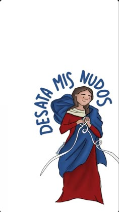 an image of a woman in blue and red with the words dear miss nudiss