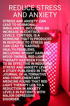 Stress and anxiety can lead to hormonal imbalances, including an increase in cortisol levels. Cortisol is a hormone that is produced in response to stress and can lead to various health problems, including weight gain and mood swings. Red light therapy is effective in reducing stress and anxiety levels. A study published in the Journal of Alternative and Complementary Medicine found that red light therapy led to a reduction in anxiety levels in patients with major depressive disorder.            #mentalhealth #mentalwellness #mentalhealthtips #mentalandemotionalhealth #hormonalimbalance #redlighttherapy Infared Lights, Red Led Light Therapy, Therapy Benefits, Hormonal Imbalances, Low Estrogen Symptoms, Medical Procedures, Instagram Feed Planner, Complementary Medicine