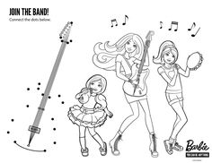 the band coloring pages for girls