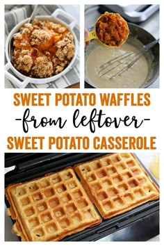 sweet potato waffles from leftover, sweet potato casserole and other side dishes