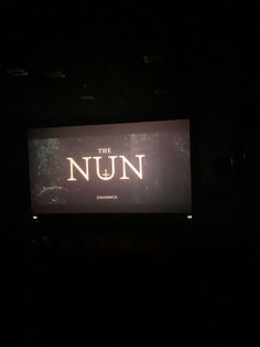 the nun sign lit up in the dark