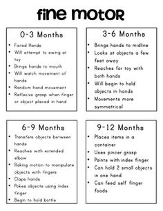 a printable worksheet for the fine motor, with instructions on how to use it