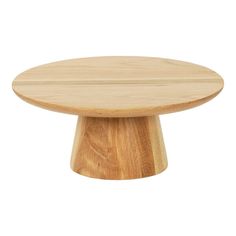 a round wooden table top on a white background