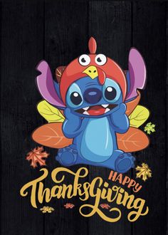 a thanksgiving card with an image of a turkey wearing a red hat and the words happy thanksgiving