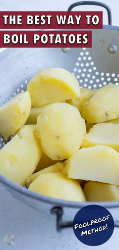 the best way to boil potatoes in a colander