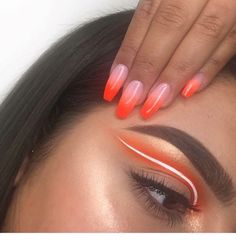 💸Pinterest//lauralixlove💸 Orange Eye Makeup, Party Make-up, Make Up Inspiration, Make Up Videos, Makeup Eyes, Makeup Eye Looks