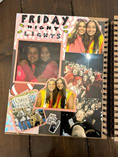 #scrapbooking #scrapbook #scrapbooklayout #scrapbookinglayouts #senioryearscrapbook #fridaynightlights Photo Book Ideas Diy Scrapbook, Friday Night Lights Scrapbook Page, Scrapbook Ideas For Seniors, Sophomore Year Scrapbook Ideas, Things To Make For Senior Year, Scrap Booking Idea Cover For School, Senior Photo Album Ideas, Composition Notebook Yearbook, Scrapbooking Titles Ideas